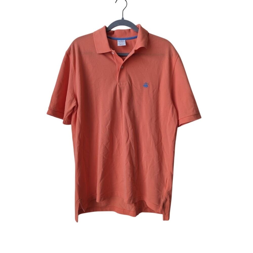 Brooks Brothers Performance Polo Shirt Mens Medium Orange Original Fit